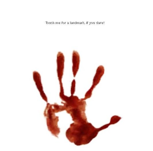 bloody hand landmark giver