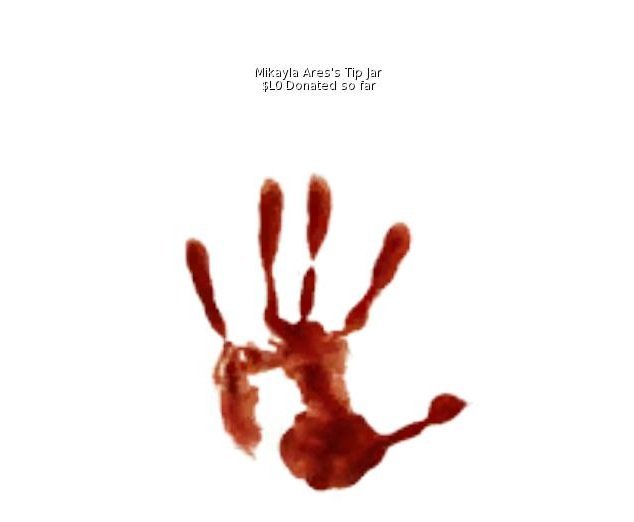 bloody hand tip jar