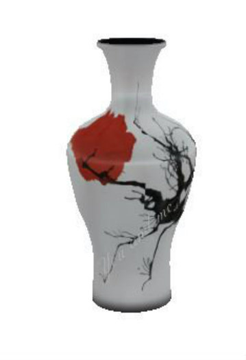 WHITE ORIENTAL VASE 