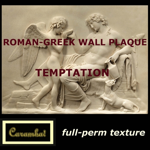 Roman-Greek wallplaque Temptation - texture