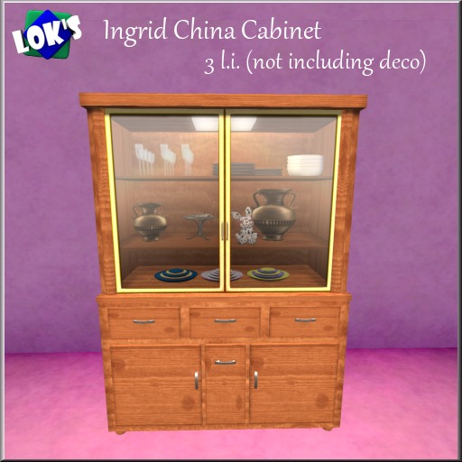 Lok's Ingrid China Cabinet with Deco (Mesh)