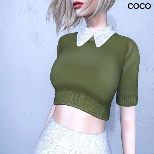 *COCO*_CroppedSweater_Olive