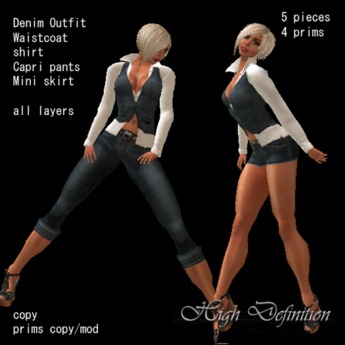 Second Life Marketplace - Blue Denim outfit