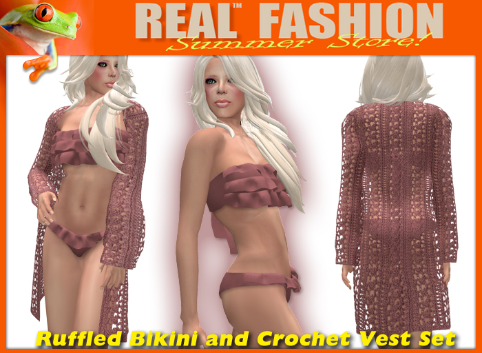 "REAL FASHION" Hoop bikini and sarong set DEMO - Mesh