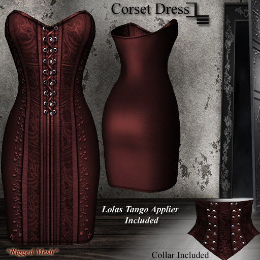 DE Designs - Corset Dress - Red