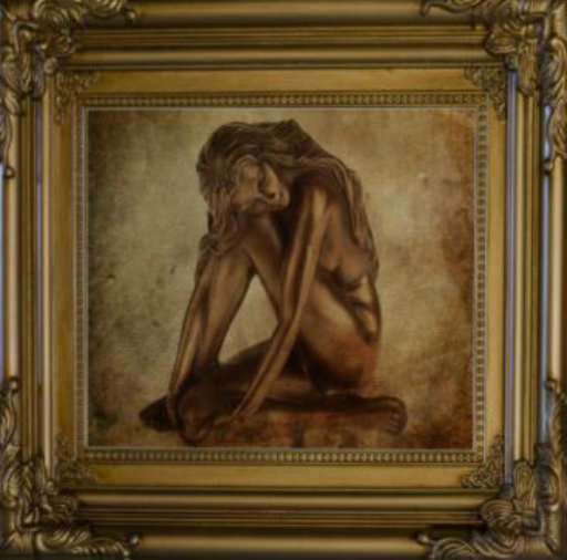 BRONZE WOMAN KNEALING 
