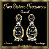 TST - NEVA ART GLASS GARNET EARRINGS YG