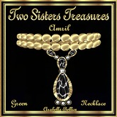 TST - AMRIL ART GLASS GREEN DIAMOND NECKLACE YG