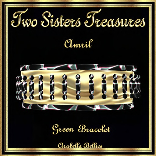 TST - AMRIL ART GLASS GREEN DIAMOND BRACELET YG