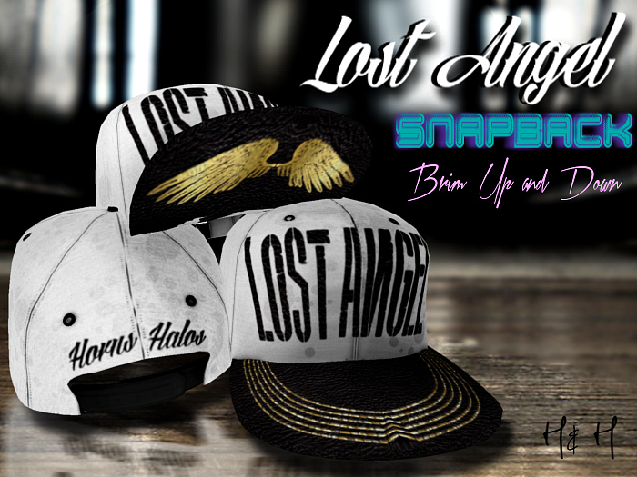Horns + Halos * Dirty Alien Talk Leather Snapback