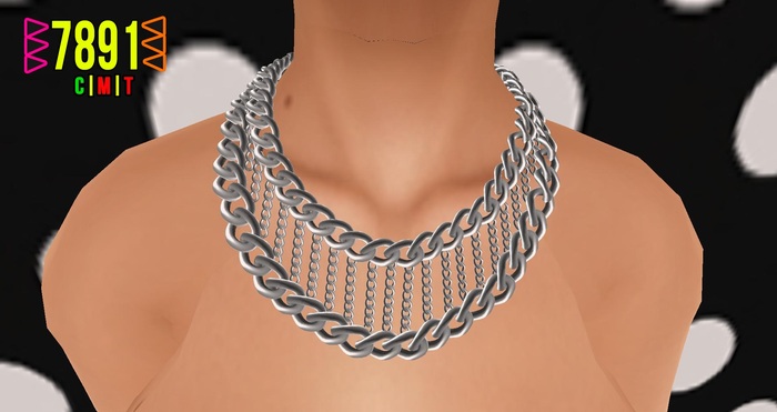 [7891.] Reply Necklace - Silver (W\Resize)