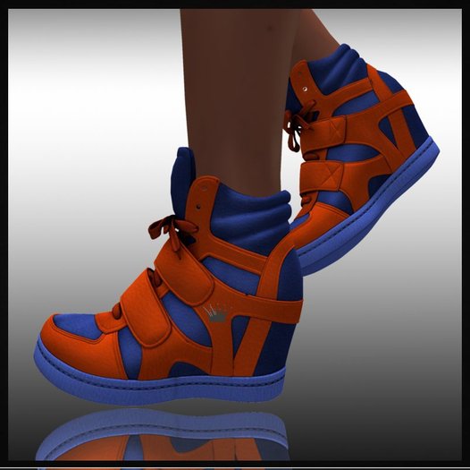 orange wedge sneakers