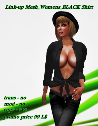 Link-up Mesh_Womens_BLACK Shirt