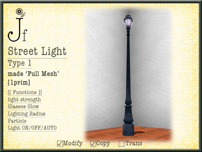 Furniture JADE "Street Light Type 1"(Full Mesh)