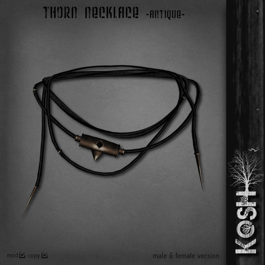 KOSH- THORN NECKLACE [SILVER]
