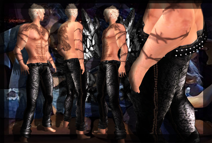 Pantalón - Cuero negro cortado - " Design & Style"