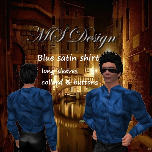 Blue satin shirt MS Design