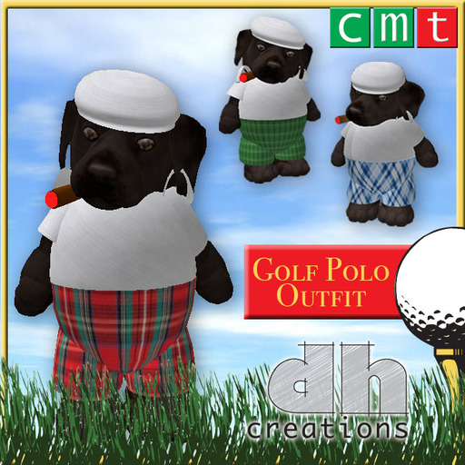 tiny golfer polo outfit ~ dh creations [ boxed ]