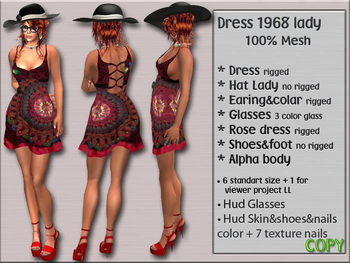 Box 1968  Dress Lady *mesh*