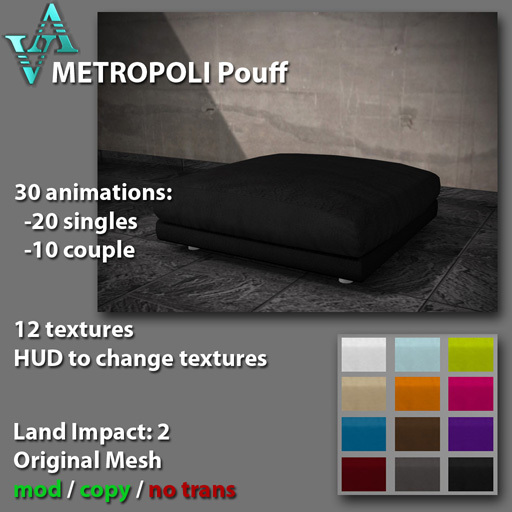 Atelier Visconti Metropoli Pouff