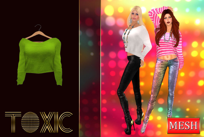 *TOXIC* Boatneck Sweater LIME 