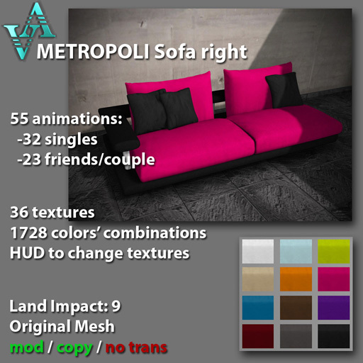 Atelier Visconti Metropoli Sofa Right