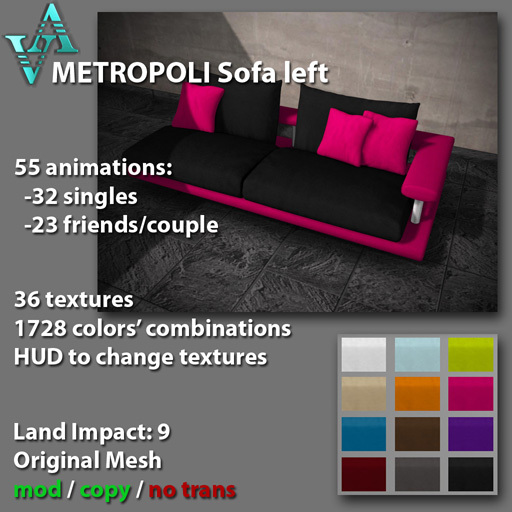 Atelier Visconti Metropoli Sofa Left