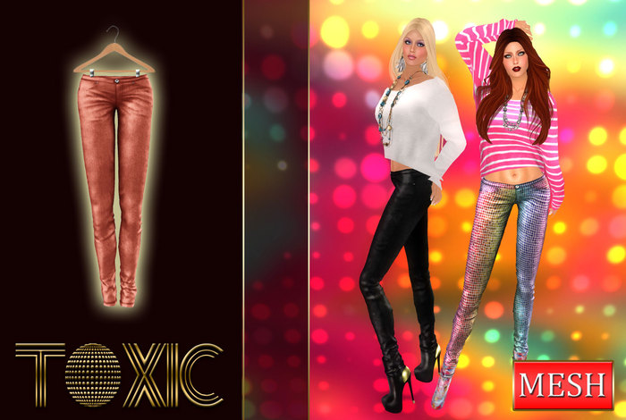*TOXIC* Liquid Metalic Jeans Bronze