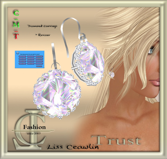 .:LC:. Trust Diamond Earrings [boxed]