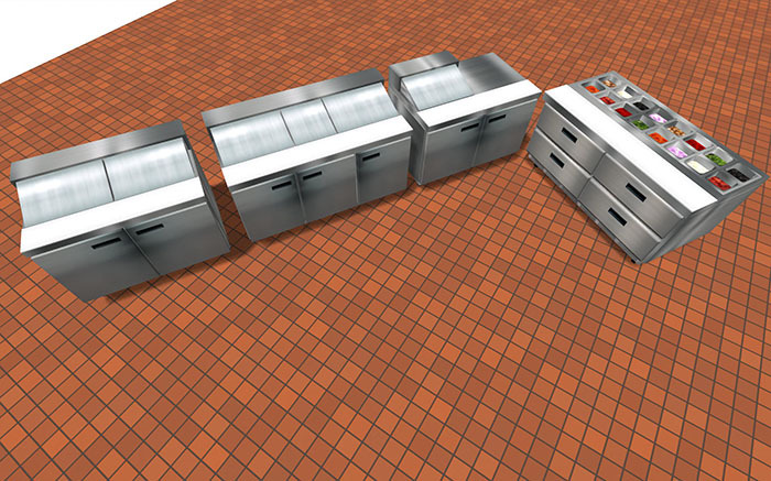 Mesh Restaurant Equipment - Prep Units - Full Perm