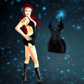 Black Silk Mesh Mini Halter Dress Size by Johanna Designs