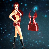 Raunchy Red Mesh Mini Halter Dress Size by Johanna Designs