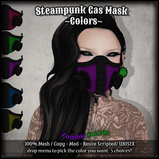 :Z.S: Steampunk Gas Mask Colors