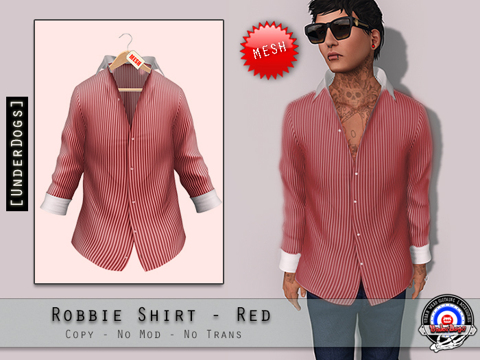 [UD] - Robbie Dress Shirt - Red (Bag)