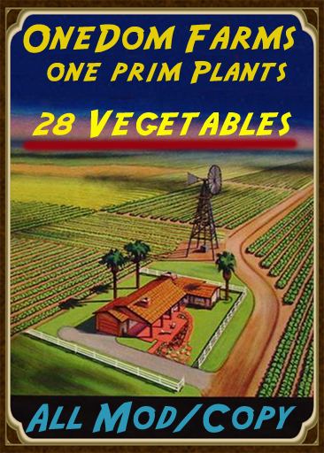 [ONEDOM] 28 One Prim Vegetable Plants - Garden & Farm Vegetables 