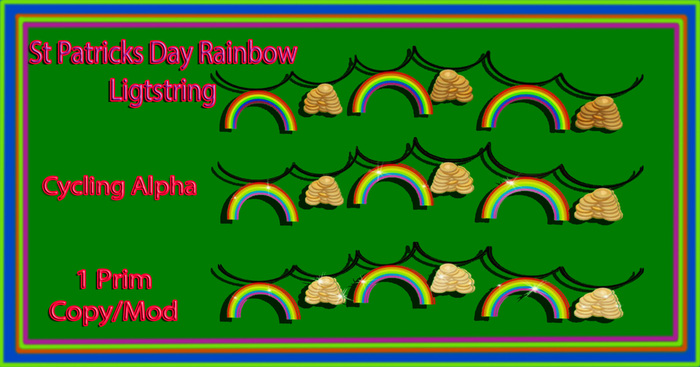St patricks day rainbow lightstring