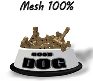 T-3D Creations [ Doggy Biscuit Bone with Plate ] MESH - Full Perm