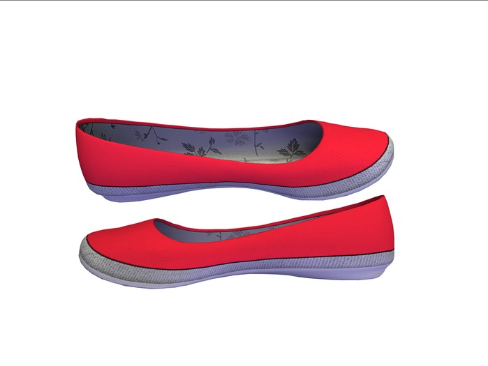 :::Podium::: textile summer flats * NEON red
