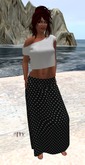 Maxi Skirt - Black Polka Dot