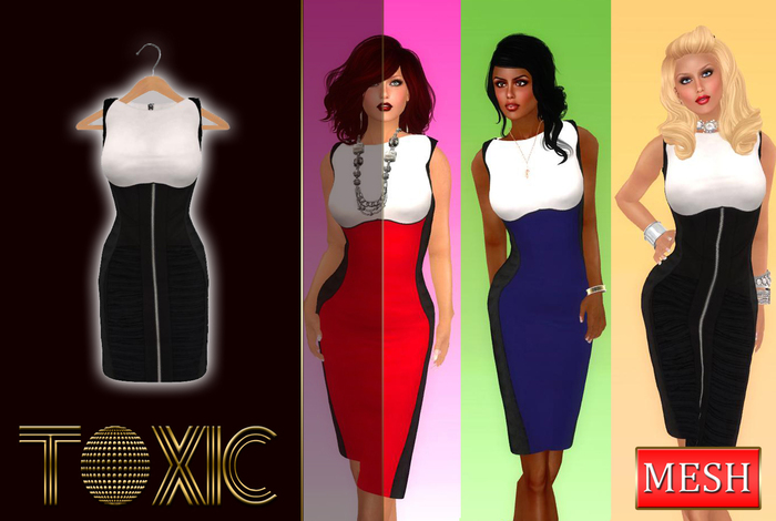 *TOXIC* Illusions Pencil Dress ZIPPER