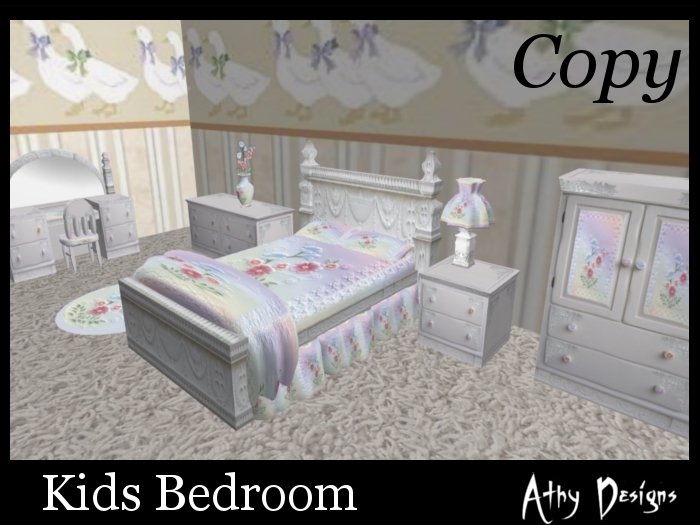Second Life Marketplace - Victorian Blossom Bedroom Set Kids Furniture