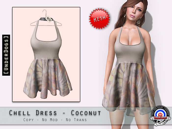 [UD] - Chell Dress - Coconut - Mesh (Bag)