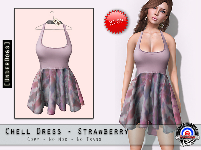 [UD] - Chell Dress - Strawberry - Mesh (Bag)