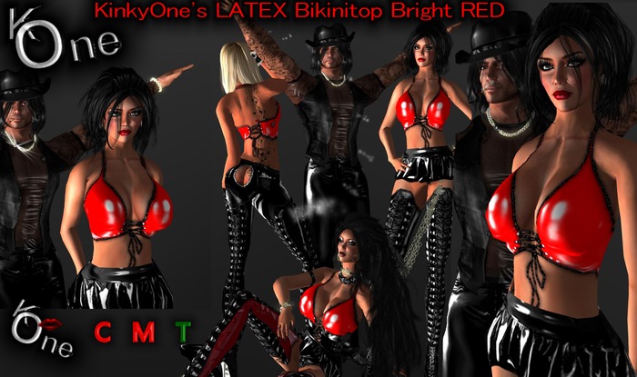 KinkyOne's Bikinitop Bright RED