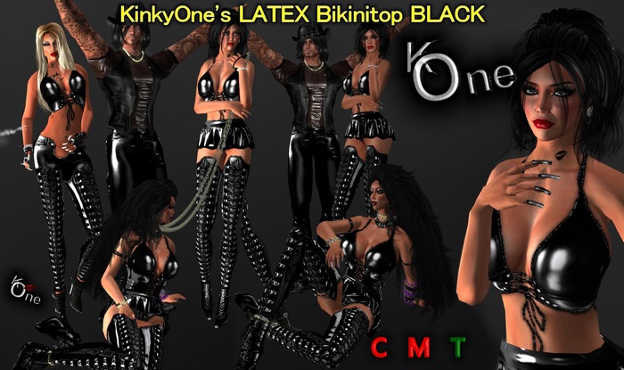 KinkyOne's Bikinitop LATEX BLACK