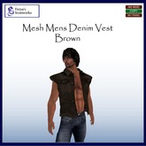 (Box) FIW - Mesh Mens Denim Vest - Light Blue