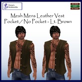 (Box) FIW - Mesh Mens Denim Vest - Light Blue