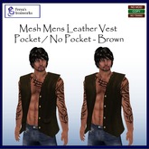 (Box) FIW - Mesh Mens Denim Vest - Light Blue
