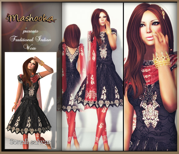 :Mashooka: Salwar -Anarkali style- Sonali {black}