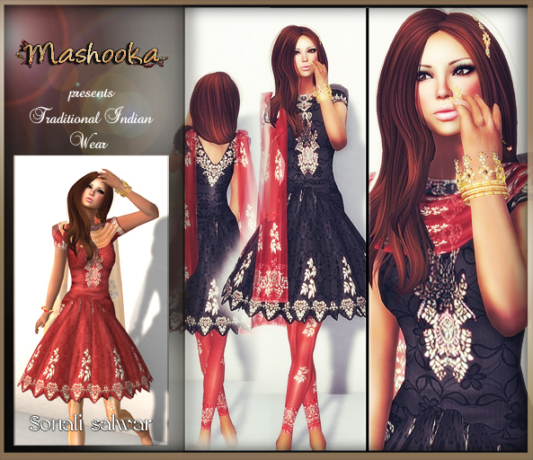 :Mashooka: Salwar -Anarkali style- Sonali {bordeaux}